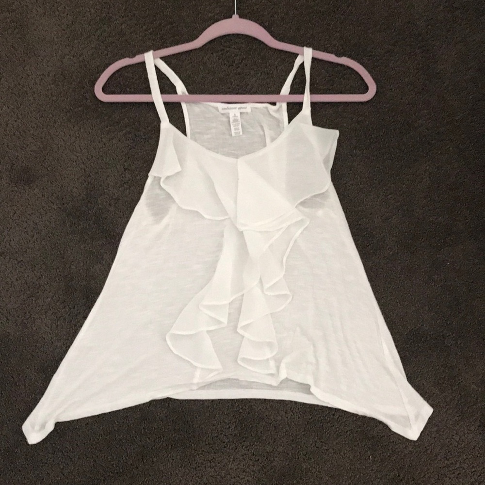 White, flowy tank top.